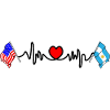 Cardio Heart Flag USA, Argentina