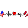 Cardio Heart Flag USA, Peru