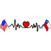 Cardio Heart Flag USA, Chile