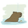 Design d’illustration « Baisers de Capybara »