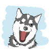 Conception d’illustration « Husky Kisses »