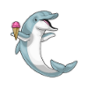 Crème glacée aux gaufres Dolphin