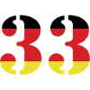 33 Numéro Jersey Allemagne