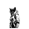 Chat, Astronaute, Extraterrestre, OVNI, Science fiction