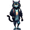 Black Hip Hop Cat