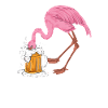 Karnevaalifestivaali Karnevaali Flamingo-puku