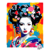 Fantastica geisha giapponese colorata