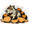 Capybara in oranges