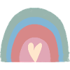Pastel Rain Heart Rainbow