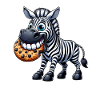 Zebra Biscuit Cartoon Cute Teeth