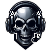 Skull with Gaming Headset