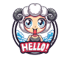 funny sheep says hello