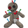 Phasmophobia Voodoo Puppe mit bunte Nadeln
