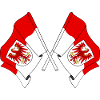 Two flags Brandenburg