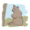 Illustrated design with bear