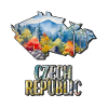 Carte à l’aquarelle République tchèque