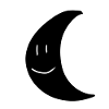 Moon Shape Planet Symbol Face