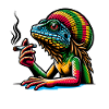 Lizard Smoking Cannabis
