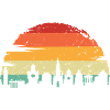 Sunset Rainbow Skyline