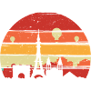 Paris Sunset Skyline Silhouette