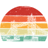 Retro Sunset Circle