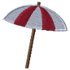 Embroidered parasol
