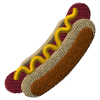 Hot Dog Embroidered