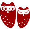 Owl couple in love