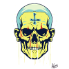 a cool cartoon skull