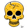 cool yellow skull