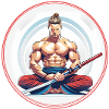 Meditating Samurai with Katana