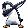 Cool pingvin dabbing dans afslappet sjov