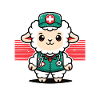 Ambulamb Agnello Pecora Infermiera Ambulanza Medico Paramed