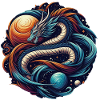 Mystical Cosmic Dragon Artwork