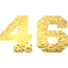 Numero 46 Glitter Oro - 46° Anniversario