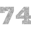74 Silver Glitter - 74 Birthday