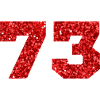73 Red Glitter - 73 Birthday