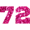 72 paillettes rose - 72 anniversaire