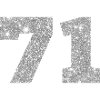 71 paillettes argenté - 71 anniversaire