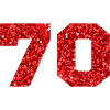 70 Red Glitter - 70th Anniversary