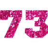 73 Pink Glitter - 73 Birthday