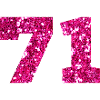 71 paillettes rose - 71 anniversaire