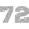 72 Silver Glitter - 72 Birthday