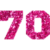 70 paillettes rose - 70e anniversaire