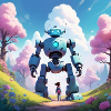 La petite fille et son robot