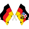 Flag Germany, Saarland crossed