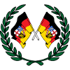 Flags Saarland laurel wreath