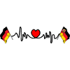 Cardio cardiaque Drapeau Allemagne , Rhénanie-Palatinat