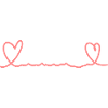 Two Hearts Heart Line Pink