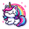 Regenbogen Einhorn Katze